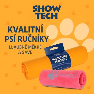 Luxusně měkké, extra savé a rychle schnoucí ručníky Show Tech pro psy! 🐾 Už žádné mokré tlapky a kapky po bytě. Ideální po...